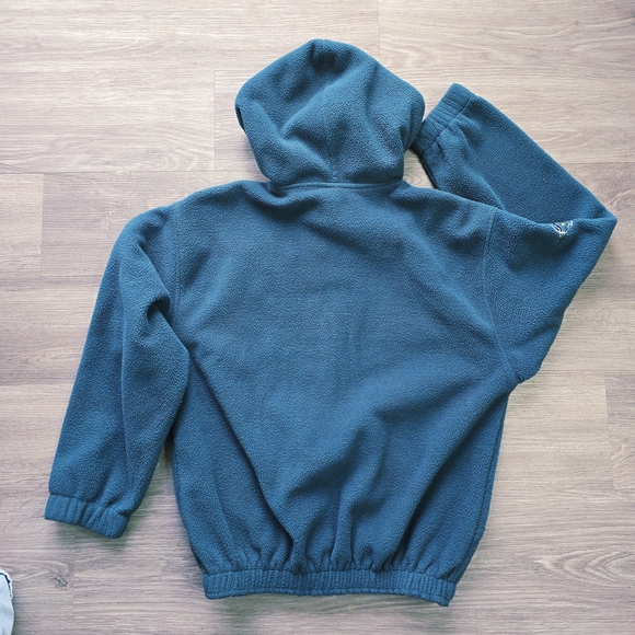 Vintage Unisex Teal Adidas Adventure Fleece Zip Up Hoodie - Picture 2 of 16